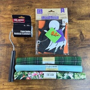 NWT Halloween Ghost Foam Craft Kit with Orange and Black